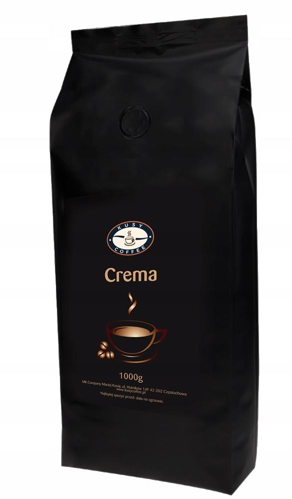 Kawa Ziarnista Świeżo Palona Crema KusyCoffee 1kg