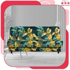 Wersalka SARA PRINT 200x95 cm liście monstery rozkładana kanapa z pojemnikiem sofa do salonu Nature - Miniaturka zdjęcia nr 2