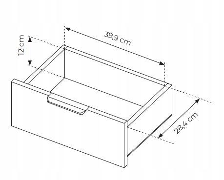 Zestaw 2 szt szafka nocna MILTON 48,8x39,6 cm kasztan antracyt z oświetleniem i szufladą do sypialni nr. 5