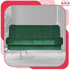 Wersalka SARA 200x95 cm butelkowa zieleń rozkładana kanapa z pojemnikiem sofa do salonu New Velo - Miniaturka zdjęcia nr 2