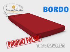 Prześcieradło bawełniane JERSEY 160x200cm BORDO - Miniaturka zdjęcia nr 2