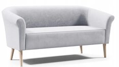 Sofa ESPERO 176x57x70 cm trzyosobowa  w stylu skandynawskim welur ciemnoniebieska do salonu - Miniaturka zdjęcia nr 3