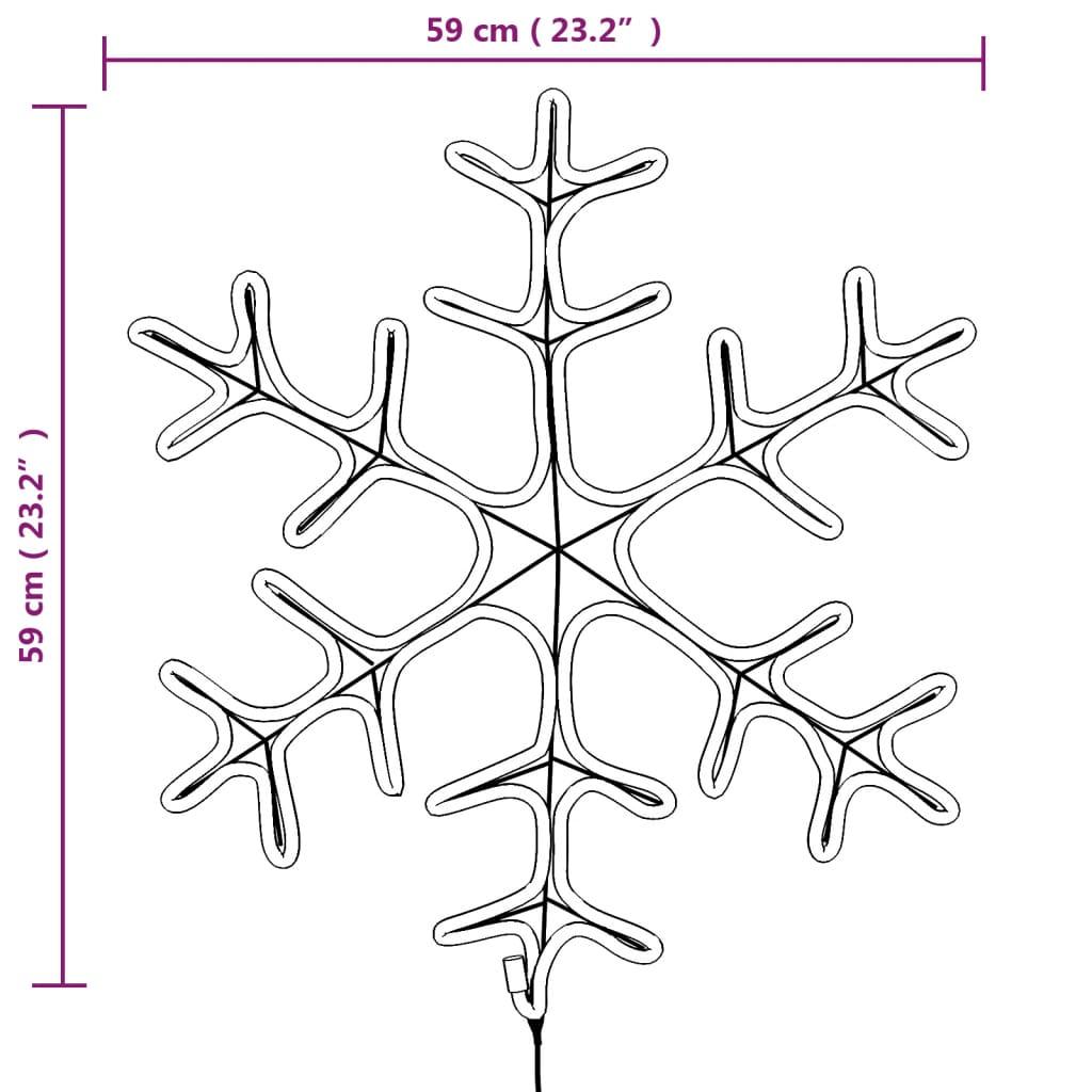 Ozdobne śnieżynki 59 cm LED ciepłe białe światło  nr. 7