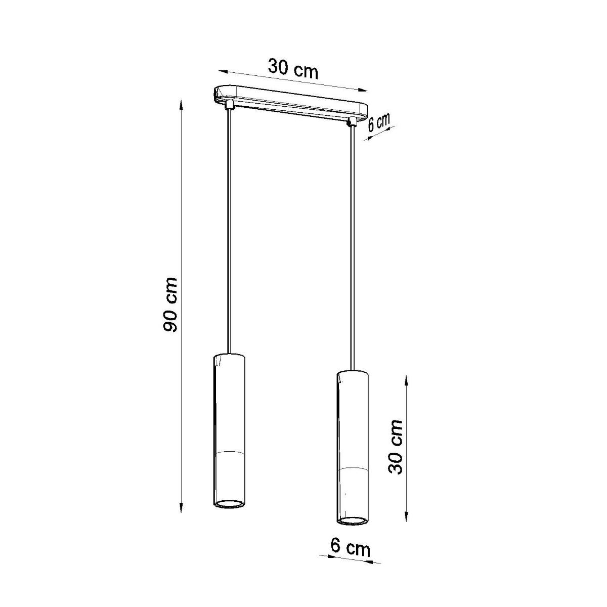 Lampa wisząca PABLO 2 biała 90x6x30cm nowoczesna G10 do salonu nr. 4