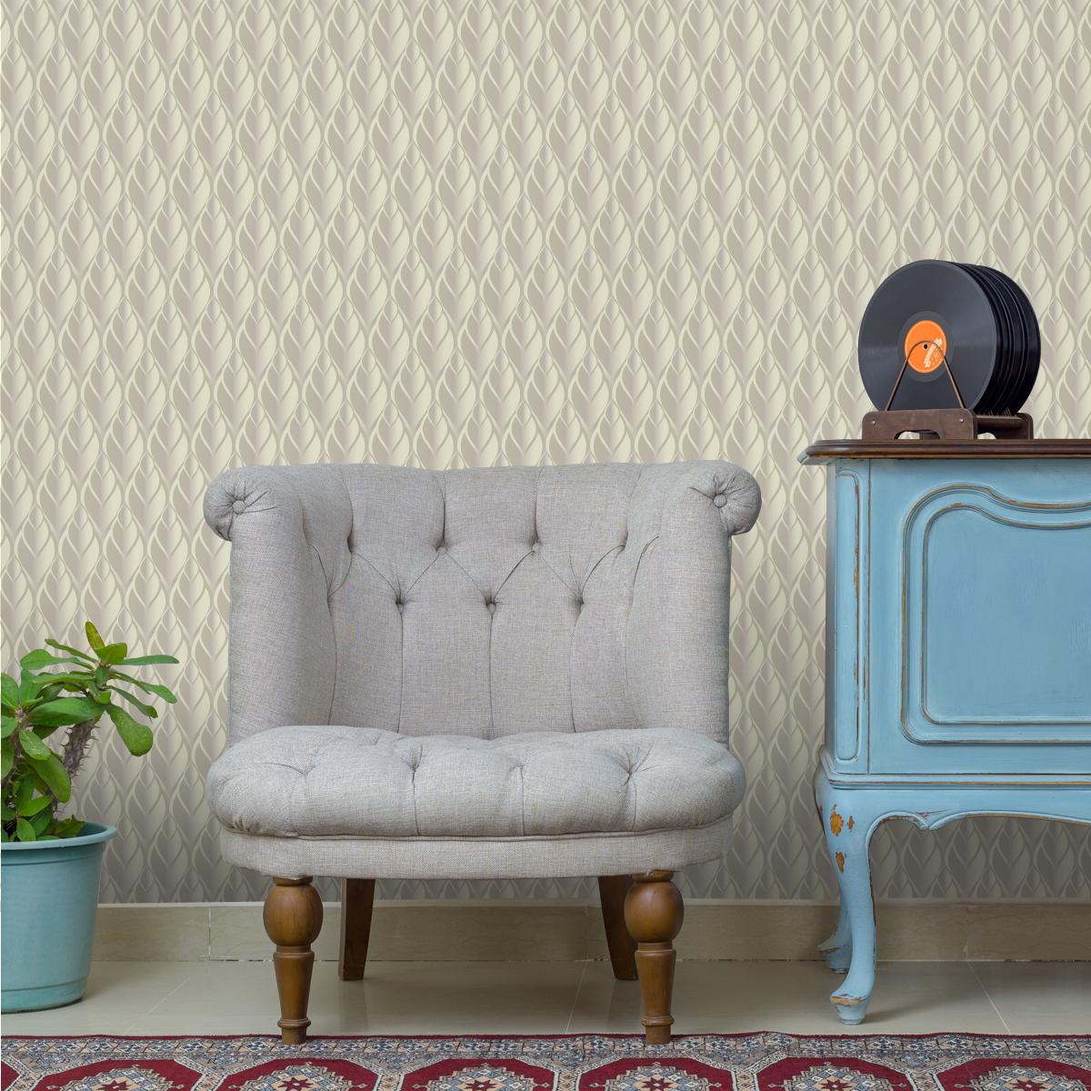 Tapeta Do Salonu Wzór GEOMETRYCZNY Ornamenty 3D  nr. 8