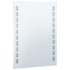 Lustro 60x80 cm do sypialni łazienki ścienne z LED szklane  - Miniaturka zdjęcia nr 1