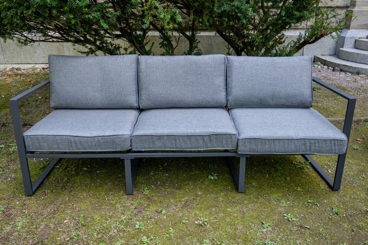 Duża sofa MOSTRARE 204x67 cm wygodna szara elegancka do ogrodu  nr. 3