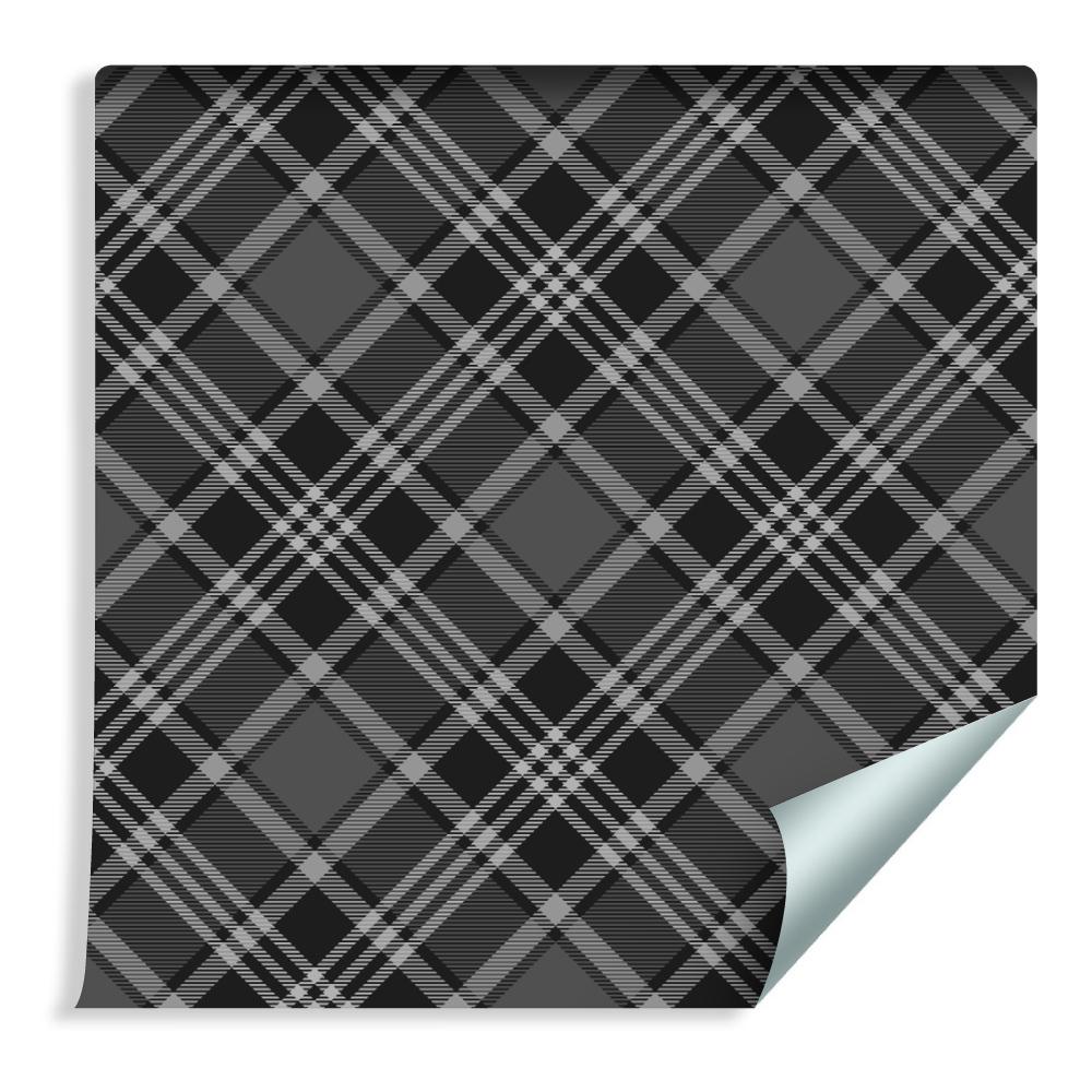 Tapeta Flizelinowa Szary TARTAN Nowoczesna Kratka 53x1000  nr. 3