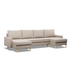 Narożnik BLANK 294x140x88 cm z funkcją spania kształtu do salonu kronos żółty - Miniaturka zdjęcia nr 6