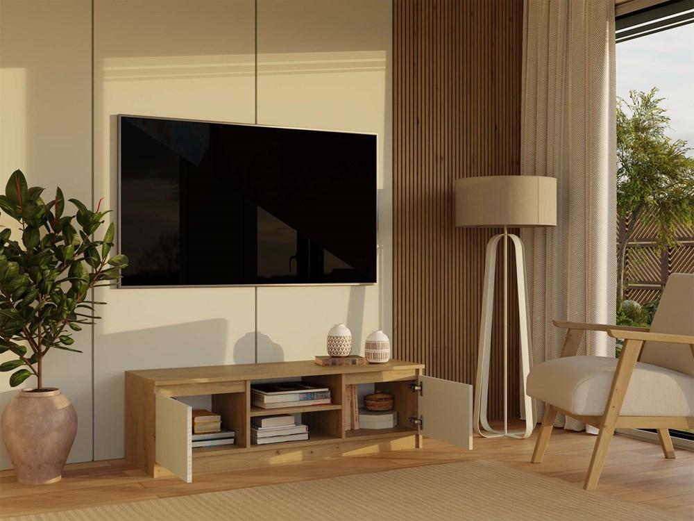 Szafka RTV Malwa 36x120x40 cm do salonu dąb artisan kaszmir beż nr. 5
