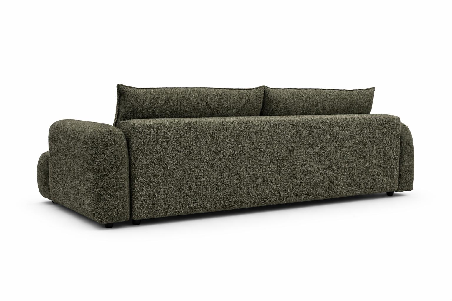 Kanapa z funkcją spania Mediolan 250x112x90 cm LOOP rozkładana trzyosobowa zieleń nr. 7