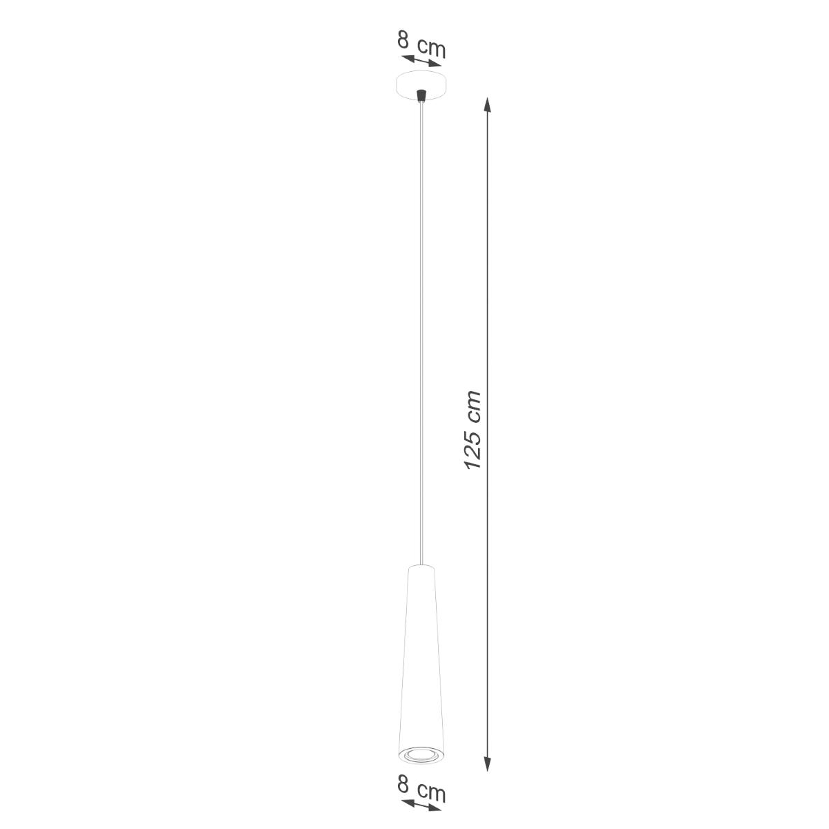 Lampa wisząca ELECTRA czarna beton 125x8x8cm nowoczesna G10 do salonu nr. 10