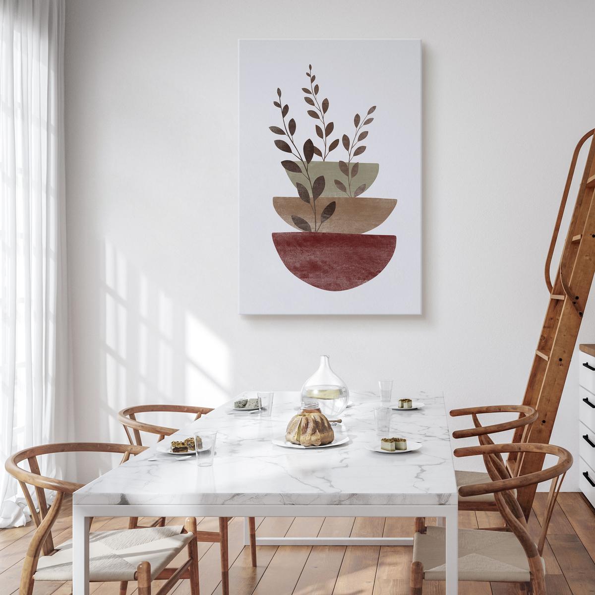 Obraz Na Płótnie Gałązki Liście Natura Styl Boho Minimalizm 80x120cm nr. 4