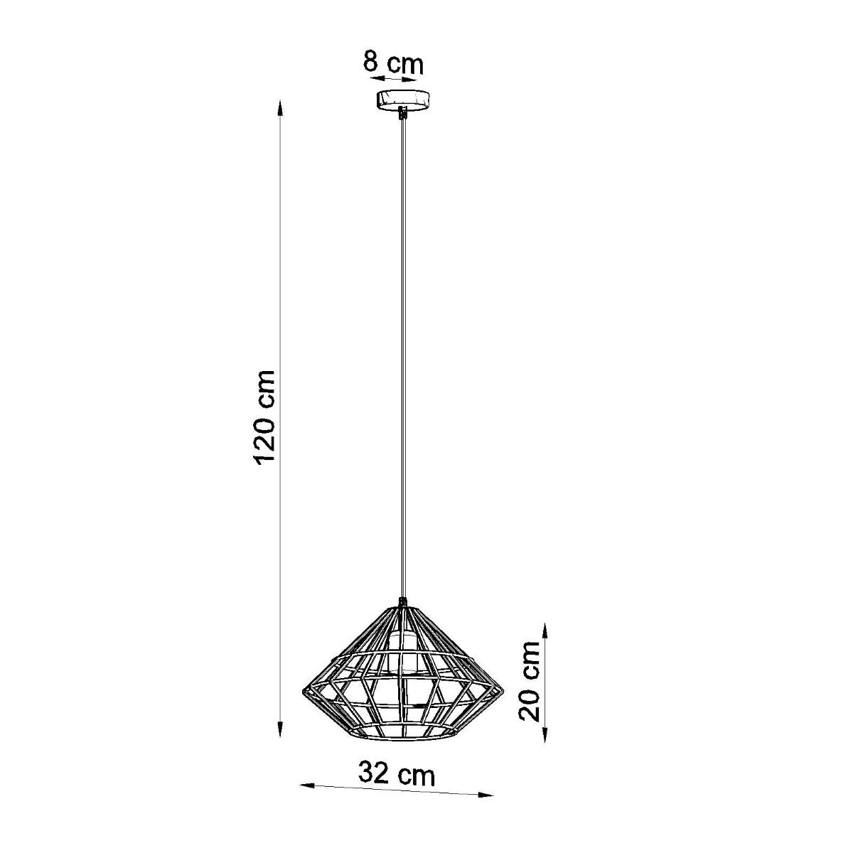 Lampa wisząca UMBERTO czarna 120x32x32cm nowoczesna E27 do salonu nr. 4