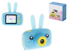 Aparat fotograficzny cyfrowy video gry 2.0" HD + etui zabawka dla dzieci niebieski 8x5x4 cm