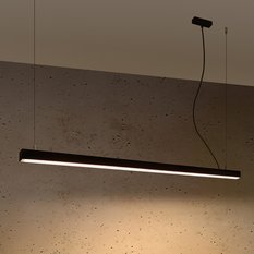 Lampa wisząca PINNE 150 czarna 3000K 150x6x150cm nowoczesna LED do salonu - Miniaturka zdjęcia nr 3