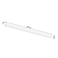 Plafon PINNE 200 szary 3000K 6x6x200cm nowoczesna lampa LED do salonu - Miniaturka zdjęcia nr 6