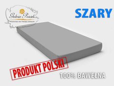 Prześcieradło bawełniane JERSEY 90x200cm SZARY - Miniaturka zdjęcia nr 2