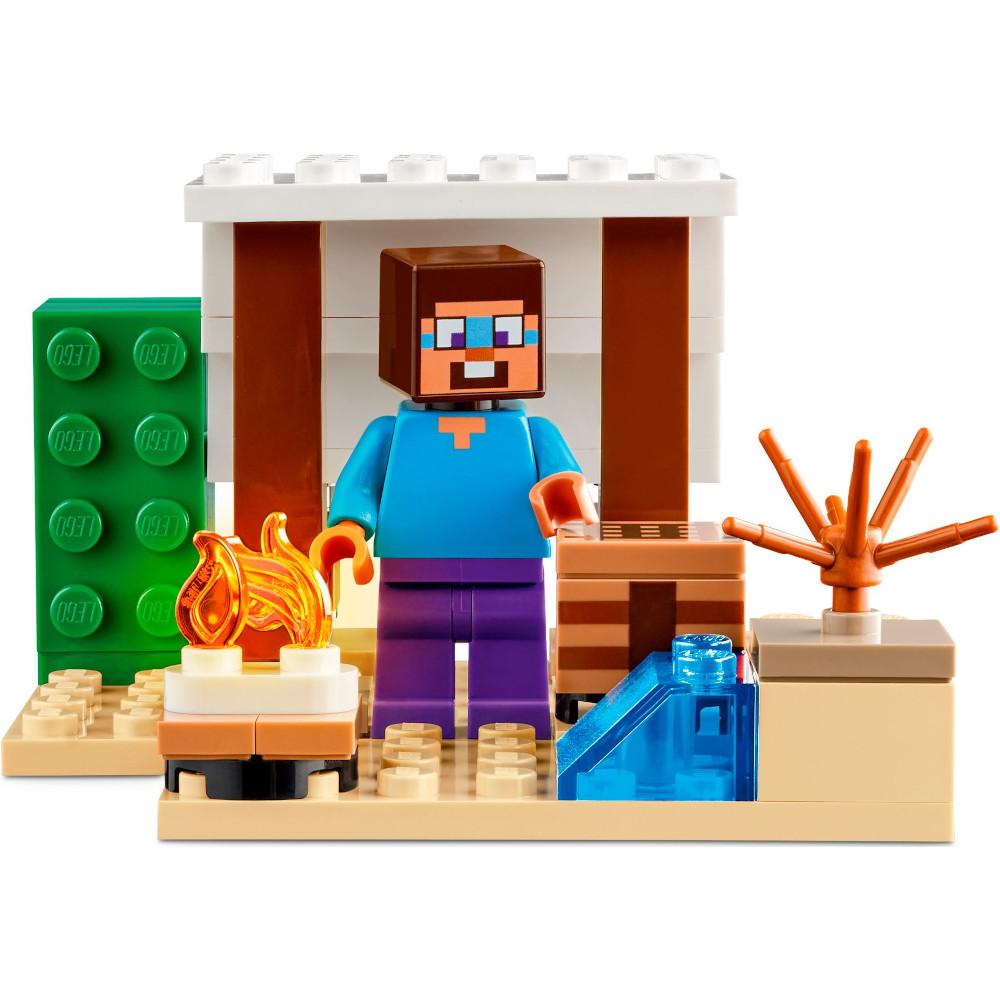 Zestaw klocków pustynna wyprawa steve’a 21251 lego minecraft oryginalny dla dziecka nr. 3