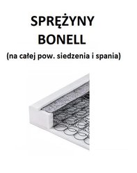 Narożnik rozkładany FRANK 200x135 cm beżowo brązowy z pojemnikiem na pościel na sprężynach  - Miniaturka zdjęcia nr 5