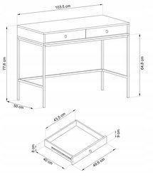 Toaletka MT104 system MONO nóżki czarne lub złote SALON - Miniaturka zdjęcia nr 9