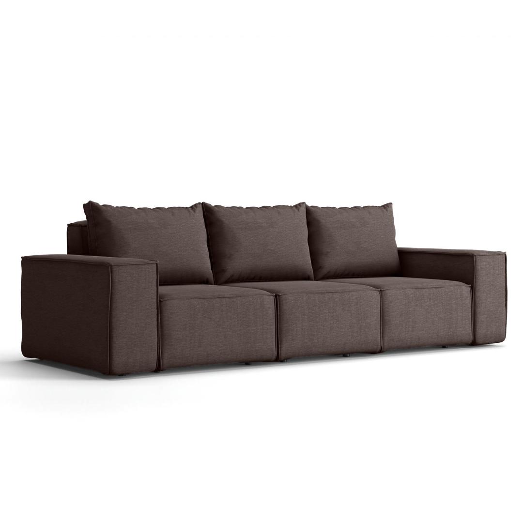 Sofa ogrodowa SONNE 245x88x73 cm 3 - osobowa wodoodporna na taras do ogrodu brązowa