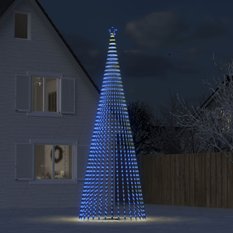 Stożkowa choinka z lampek, 1544 niebieskich LED, 500 cm - Miniaturka zdjęcia nr 4