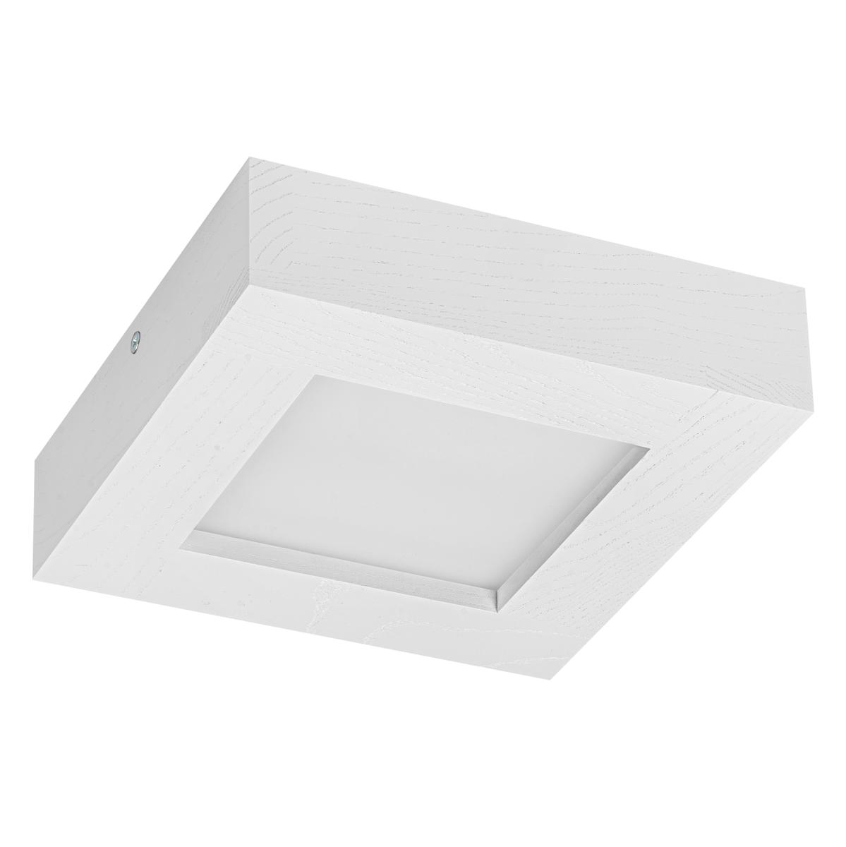 Panel LED 20 x 20 x 5 cm plafon z drewna biały 18W 4000K do salonu