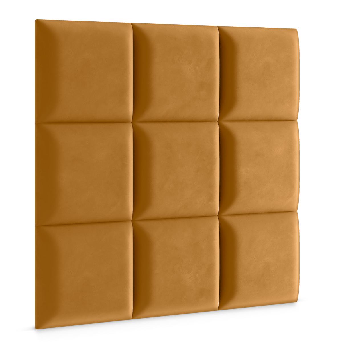 Panele tapicerowane 30x30 cm na ściankę kwadrat żółty nr. 3