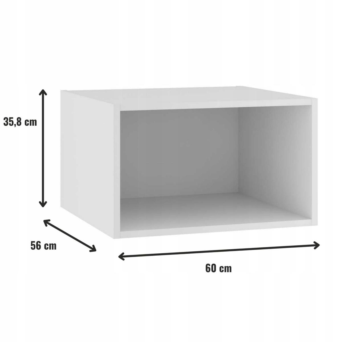 Korpus szafka kuchenna okapowa 56x36x60 cm górna głęboka z akcesoriami biały do kuchni  nr. 2