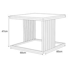 Stolik KS-31 KAJA HOME 60x47x60 cm do salonu lub pokoju czarny/dąb - Miniaturka zdjęcia nr 4