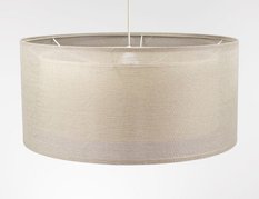 Lampa wisząca DUO 50cm LEN LIGHT beżowa do salonu  - Miniaturka zdjęcia nr 5