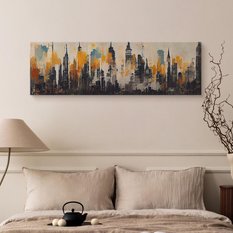 Obraz Panoramiczny Miejski PEJZAŻ Architektura Beton Abstrakcja 145x45cm - Miniaturka zdjęcia nr 7