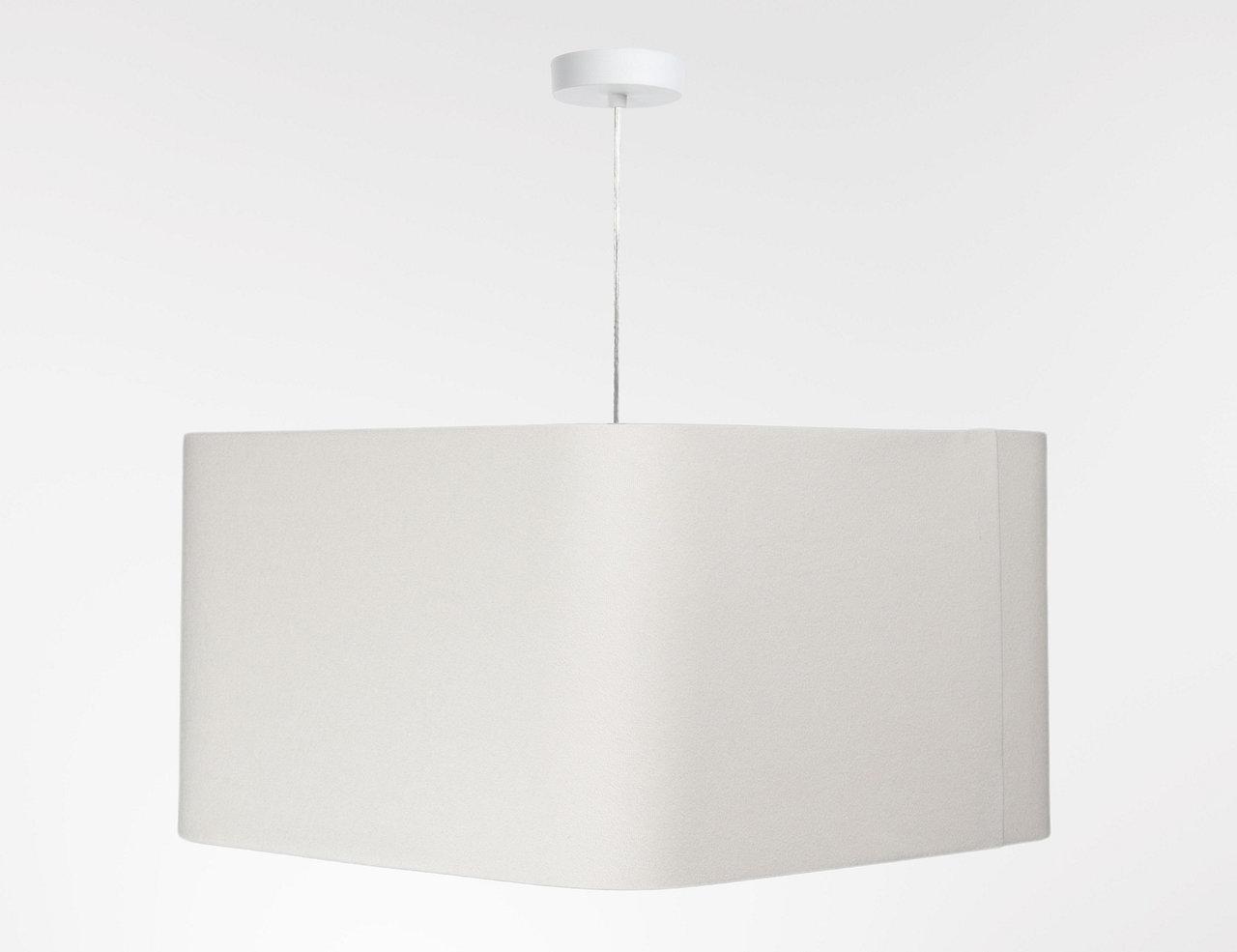 Lampa wisząca Kwadro 40cm biała do salonu nr. 2