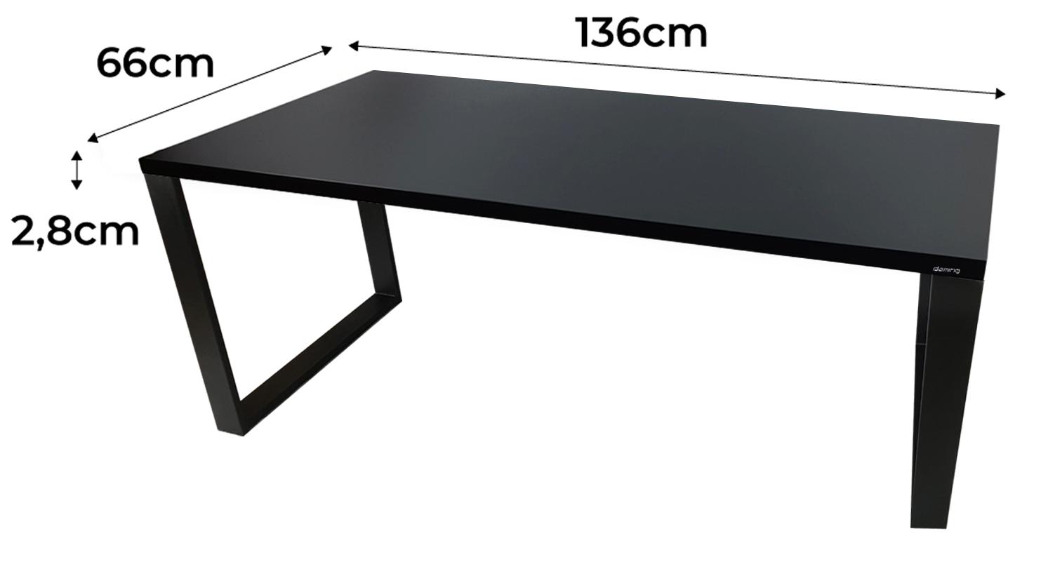 Biurko gamingowe model 0 Low 136x71x66 cm czarne nr. 2