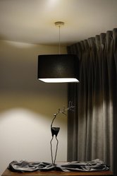 Lampa wisząca Kwadro  40cm czarna do salonu  - Miniaturka zdjęcia nr 5