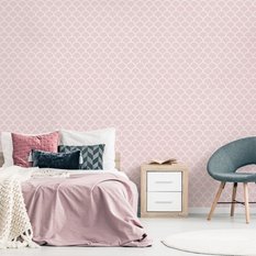 Tapeta GEOMETRYCZNA Do Salonu Różowe Wzory Ozdoba 53x1000  - Miniaturka zdjęcia nr 5