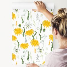 Tapeta W Rolce KWIATY Mlecze Natura Ozdoba Liście  - Miniaturka zdjęcia nr 5