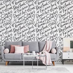 Tapeta Ścienna W Rolce Napisy NOWY JORK Serca Moda  - Miniaturka zdjęcia nr 4