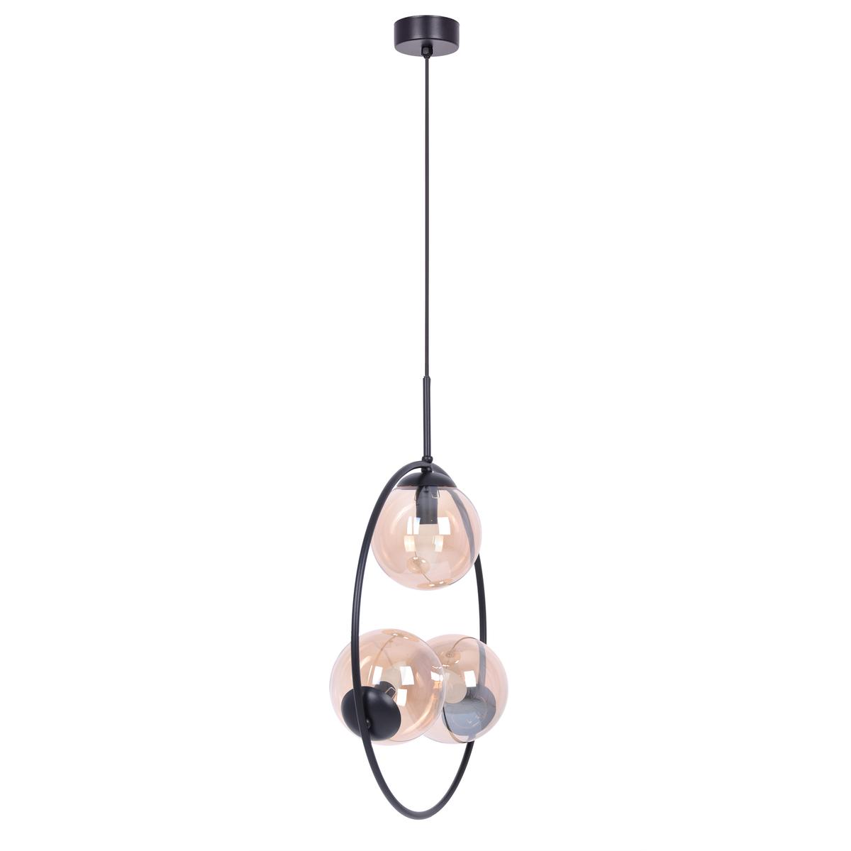 Lampa wisząca K-5123 VENTA 50x100x14 cm do salonu lub pokoju bursztynowy/czarny nr. 4