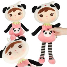 Lalka szmaciana METOO przytulanka miękka miś panda 20x46x5 cm różowa dla dzieci