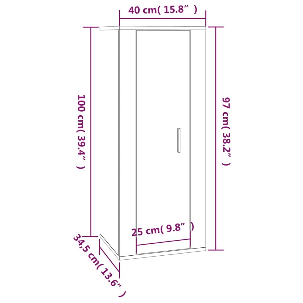 Zestaw szafek RTV 57x34,5x40 cm 5 szt z praktycznymi półkami i drzwiczkami biały połysk do salonu nr. 12