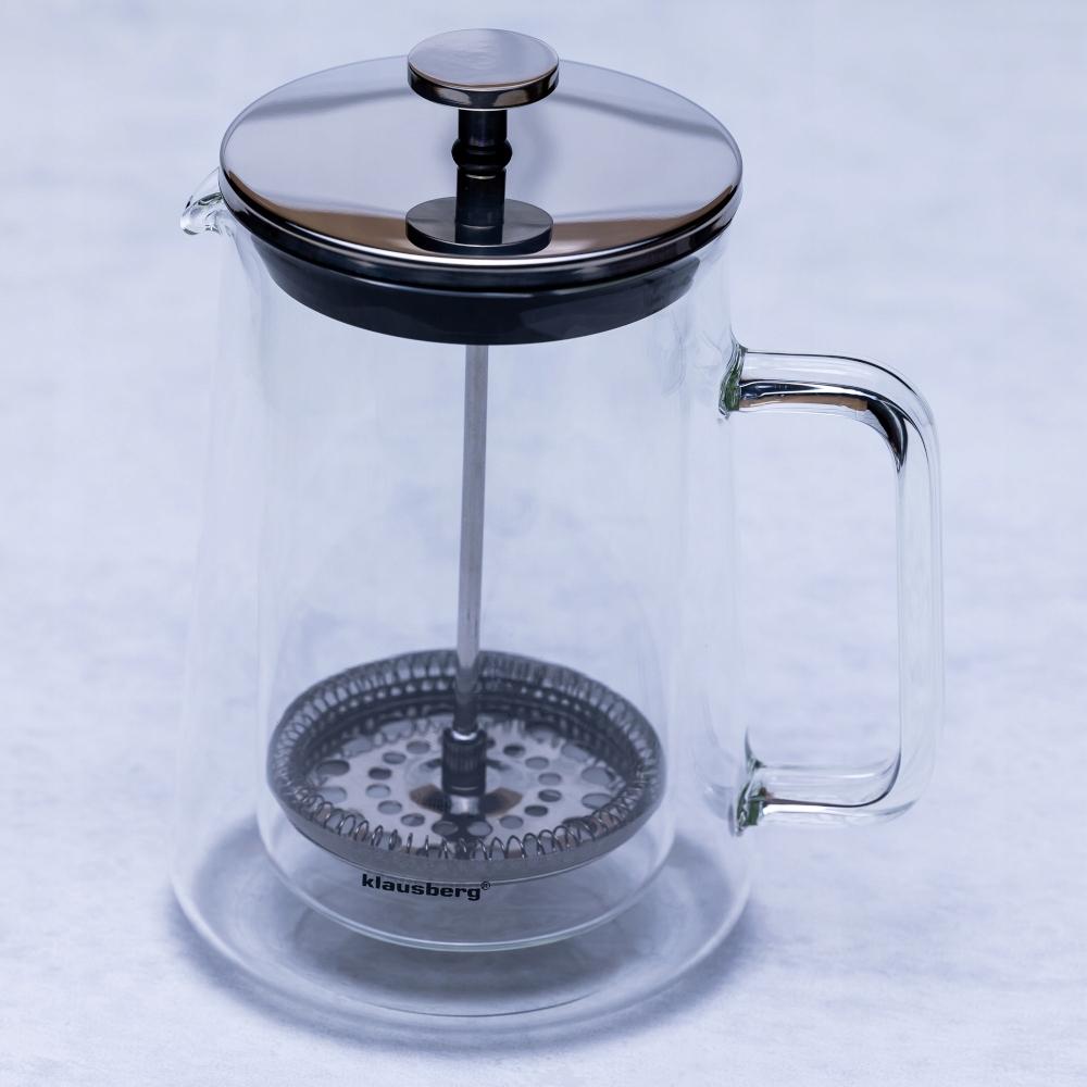 Szklany ZAPARZACZ TŁOKOWY Do HERBATY Ziół KAWY French Press 600ml 7685 nr. 2