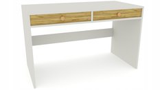 Toaletka biurko MONODIS 120x75x60 cm do sypialni biała front dąb craft 