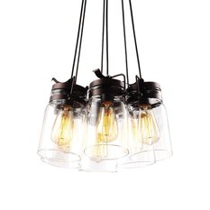 Lampa wisząca K-8004-6 RAVEN 40x130x40 cm do salonu lub pokoju brąz - Miniaturka zdjęcia nr 1