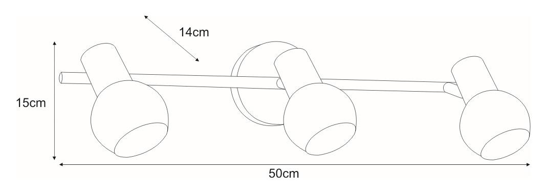 Kinkiet K-C9590B/3 ALPINA 50x15x14 cm do łazienki chrom nr. 2
