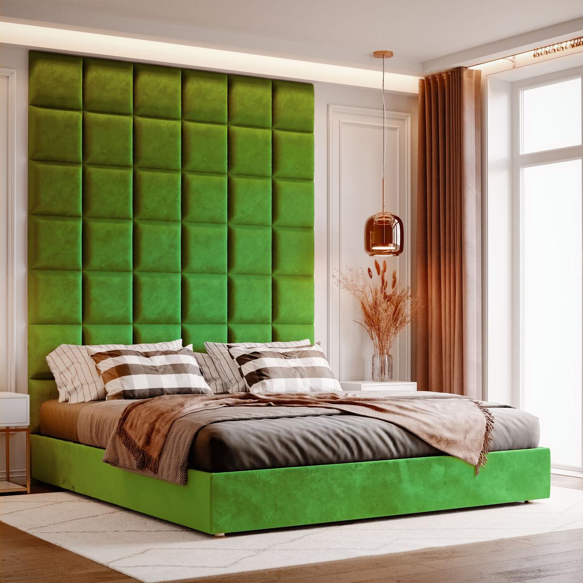 Panele tapicerowane 30x30 na ścianę magic velvet zielony nr. 5