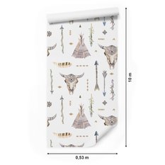 Tapeta Strzały Indiańskie Tipi Styl BOHO Czaszki  - Miniaturka zdjęcia nr 2