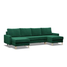 Narożnik BLANK 294x140x88 cm z funkcją spania kształtu do salonu kronos żółty - Miniaturka zdjęcia nr 4