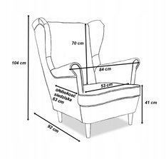 Zestaw wypoczynkowy mebli ARI 149x104x92 cm uszak sofa fotele pufy do salonu Enjoy pudrowy róż - Miniaturka zdjęcia nr 5